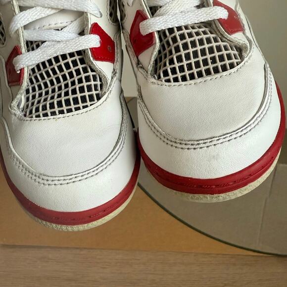 2012 Nike Air Jordan 4 ‘Fire Red’ Toddler Sneakers SZ 9 C - Picture 10 of 12